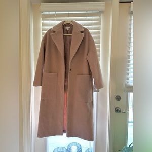 Topshop Brushed Longline Coat